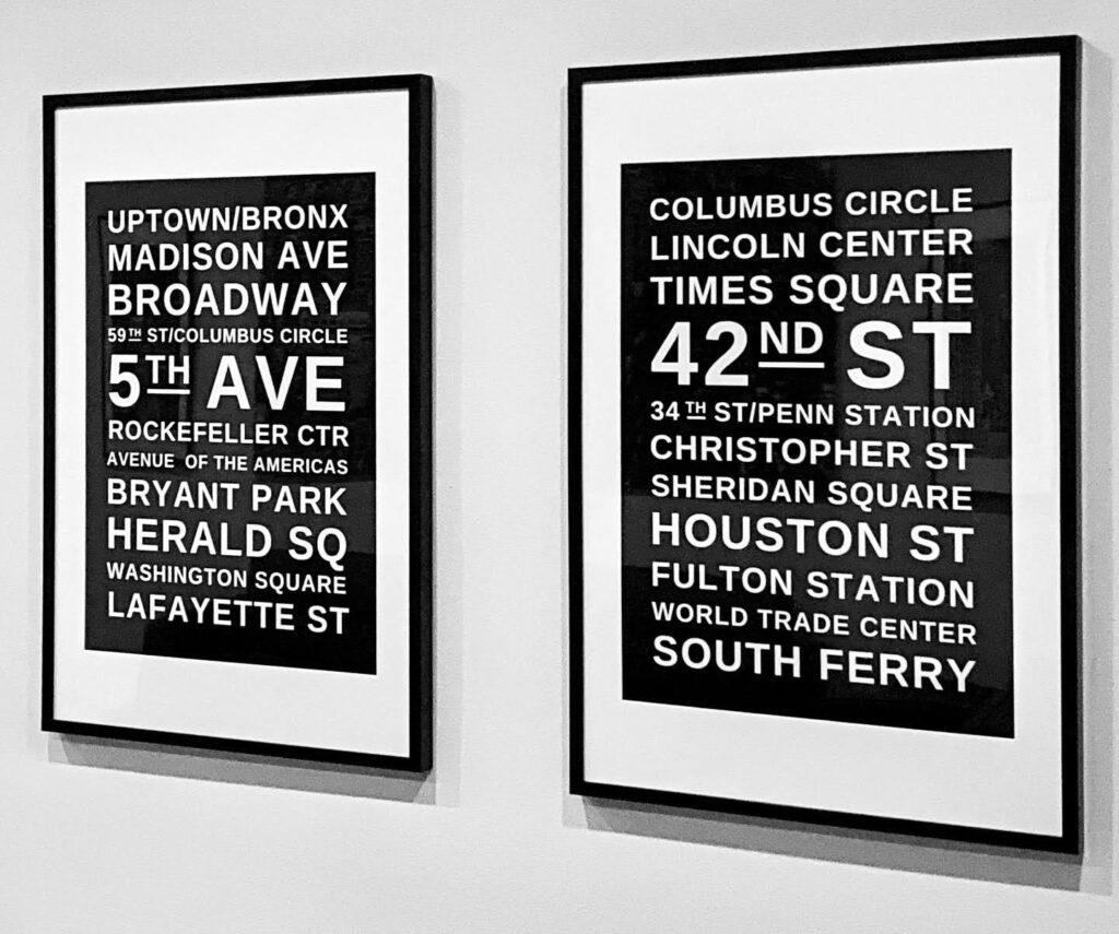 Framed NYC Subway Posters