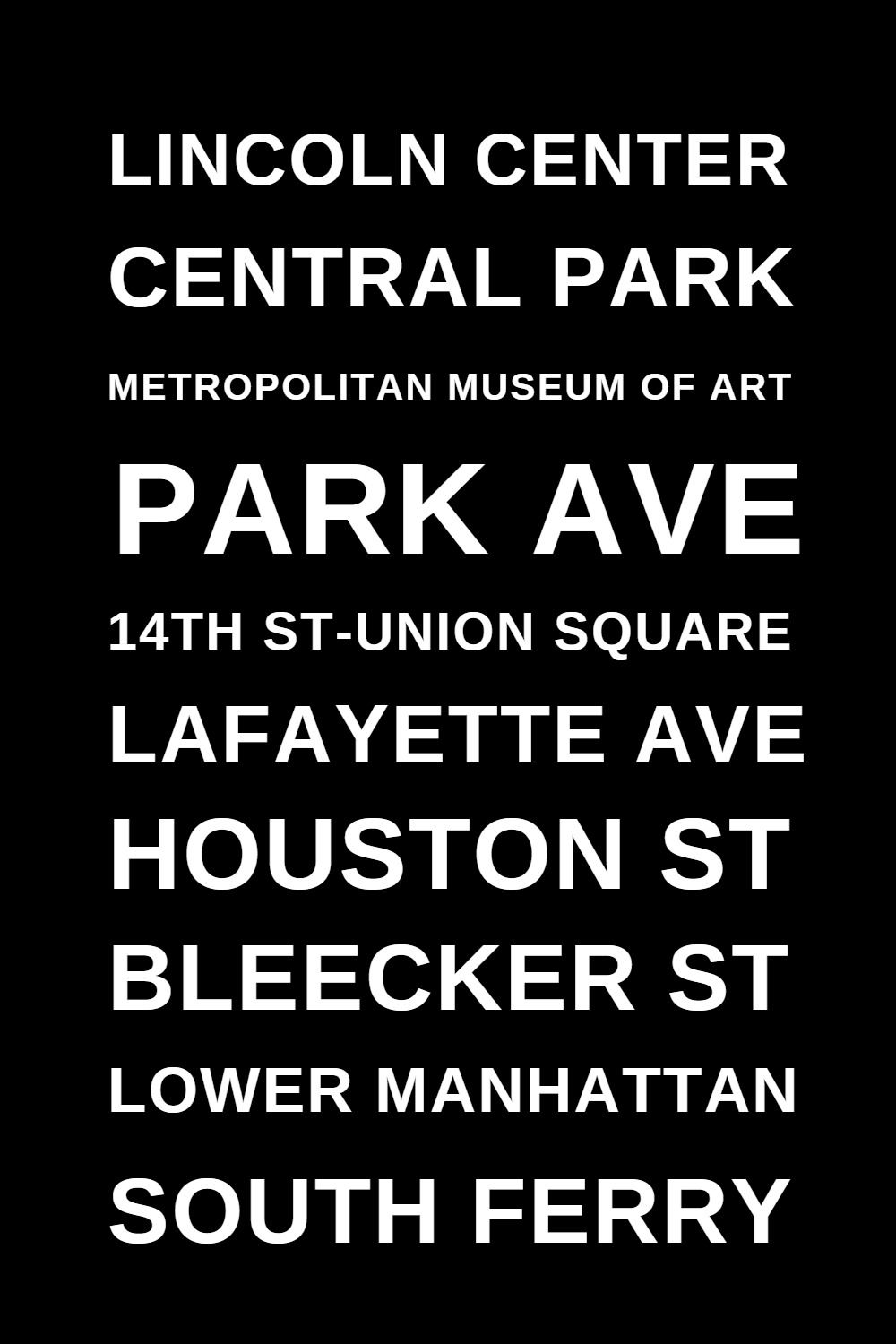 NYC Subway Poster Example